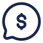 Chat Round Money SVG Icon